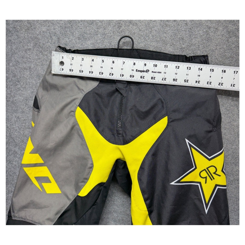 One Industries Atom Rockstar Energy Motocross Racing Pants Black Yellow Mens 30 - Picture 2 of 16